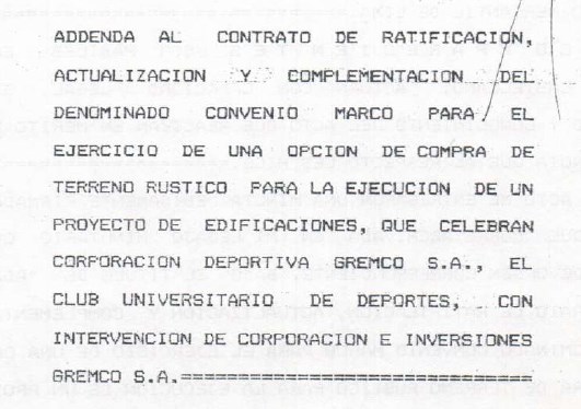 primera adenda